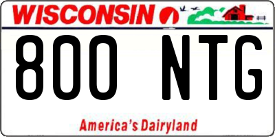 WI license plate 800NTG