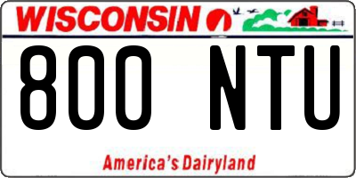 WI license plate 800NTU