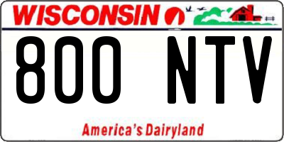 WI license plate 800NTV
