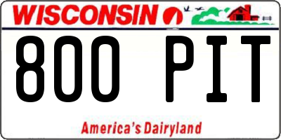 WI license plate 800PIT