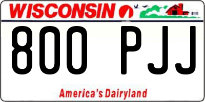 WI license plate 800PJJ