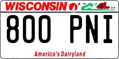 WI license plate 800PNI