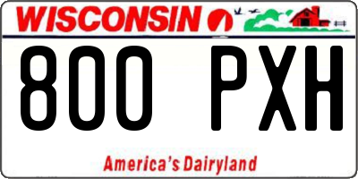 WI license plate 800PXH