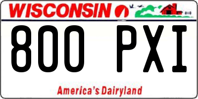 WI license plate 800PXI