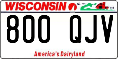 WI license plate 800QJV