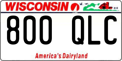 WI license plate 800QLC