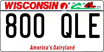 WI license plate 800QLE