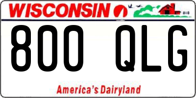 WI license plate 800QLG