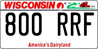 WI license plate 800RRF