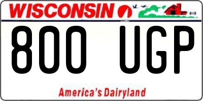 WI license plate 800UGP