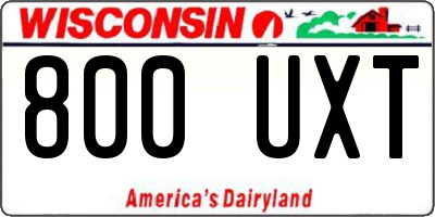 WI license plate 800UXT
