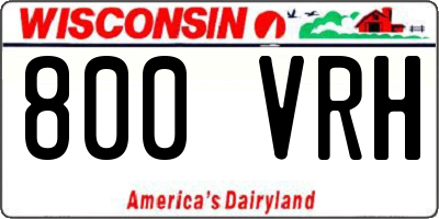 WI license plate 800VRH