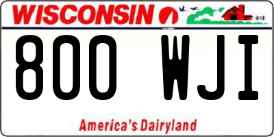 WI license plate 800WJI