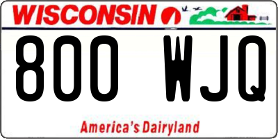 WI license plate 800WJQ