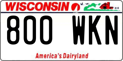 WI license plate 800WKN