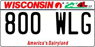 WI license plate 800WLG