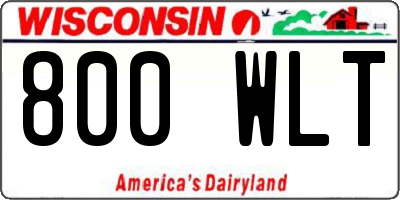 WI license plate 800WLT