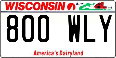 WI license plate 800WLY