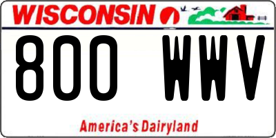 WI license plate 800WWV