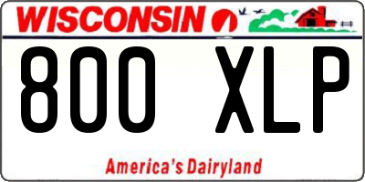 WI license plate 800XLP