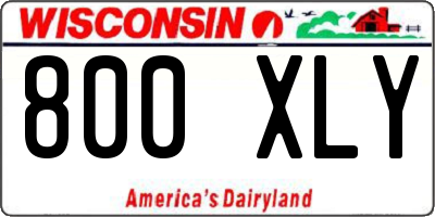 WI license plate 800XLY