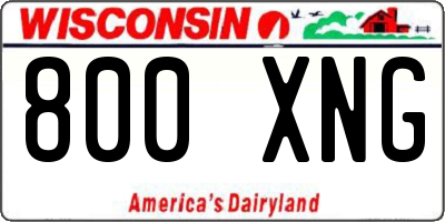 WI license plate 800XNG
