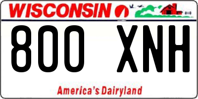 WI license plate 800XNH
