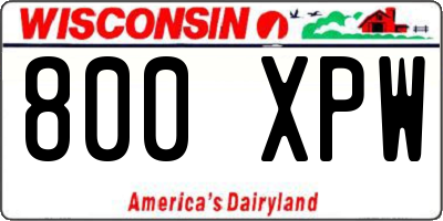 WI license plate 800XPW