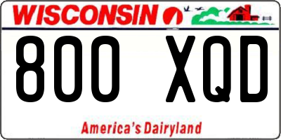 WI license plate 800XQD
