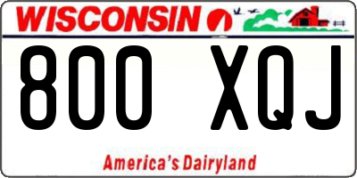 WI license plate 800XQJ
