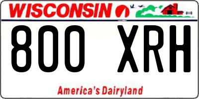 WI license plate 800XRH