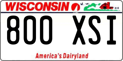 WI license plate 800XSI