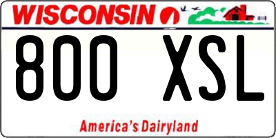 WI license plate 800XSL