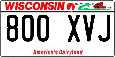 WI license plate 800XVJ