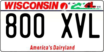 WI license plate 800XVL