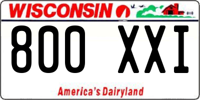 WI license plate 800XXI