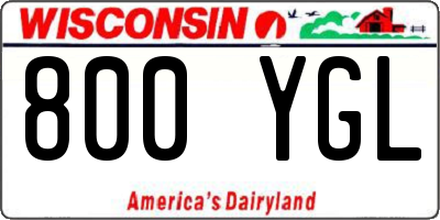 WI license plate 800YGL