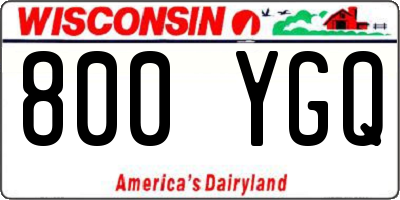 WI license plate 800YGQ