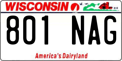 WI license plate 801NAG