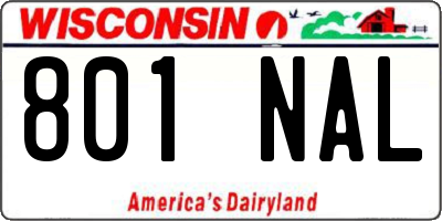 WI license plate 801NAL