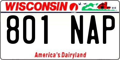 WI license plate 801NAP