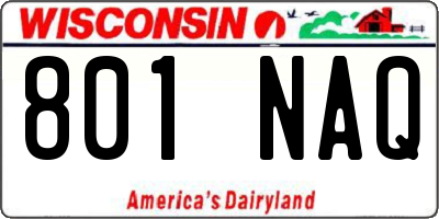 WI license plate 801NAQ