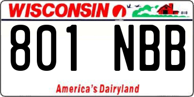 WI license plate 801NBB