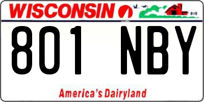 WI license plate 801NBY