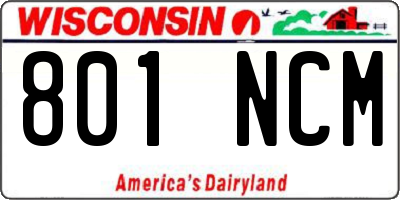 WI license plate 801NCM