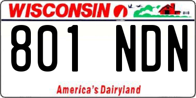 WI license plate 801NDN