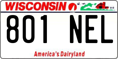 WI license plate 801NEL