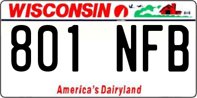 WI license plate 801NFB