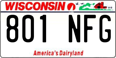 WI license plate 801NFG