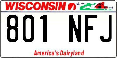 WI license plate 801NFJ